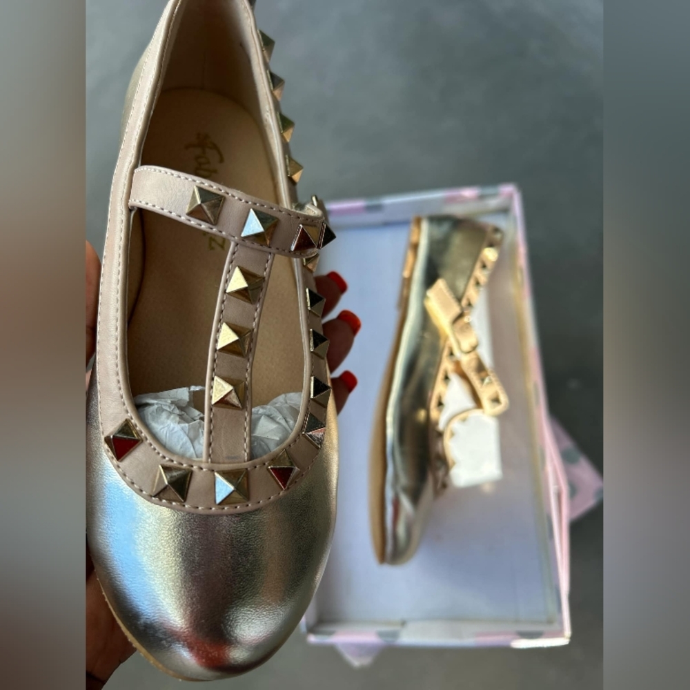Jovie 27 Gold kids flats